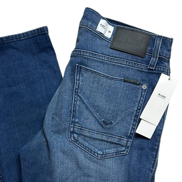 Hudson Jeans Blake Slim Straight Dark Wash Denim Size 31 New With Tags - Picture 9 of 9
